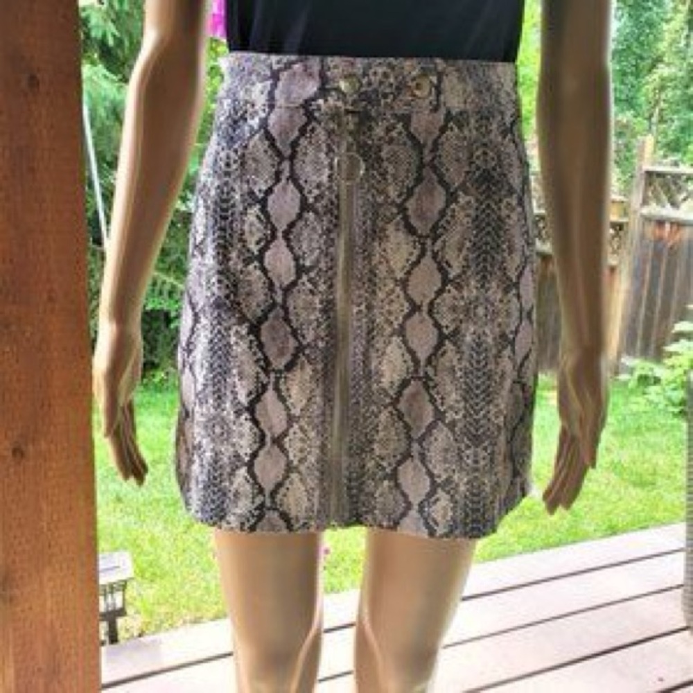 Peach Love Snakeskin Skirt